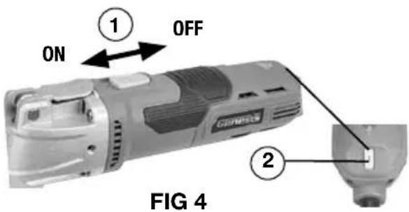 Genesis GMT35T - STARTING AND STOPPING THE TOOL (FIG 4) - 1