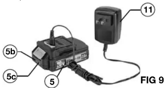 Genesis GLGST20B - CARGA DE LA BATERÍA (FIG 9) - 1