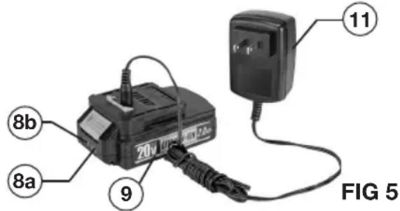 Genesis GLCS2065B - CARGA DE LA BATERIA (FIG 5) - 1