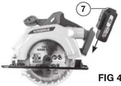 Genesis GLCS2065B - INSTALLATION ET RETRAIT DU BLOC-BATTERIE (FIG 4) - 1