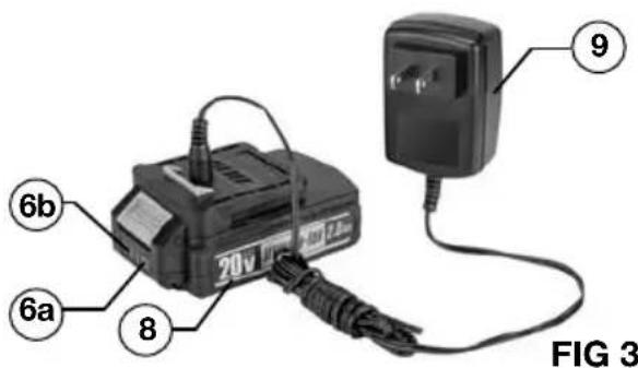 Genesis GLID20B - CHARGING THE BATTERY (FIG 3) - 1