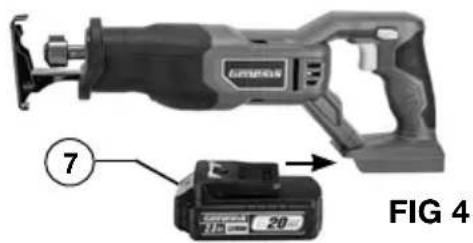 Genesis GLRS20B - INSTALLATION ET RETRAIT DU BLOC-BATTERIE (FIG 4) - 1