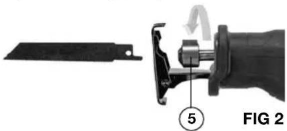 Genesis GLRS20B - INSTALLING AND REMOVING THE SAW BLADE (FIG 2) - 1