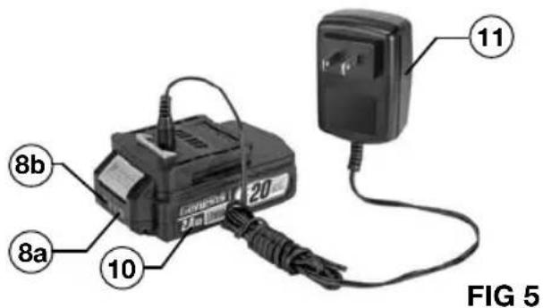 Genesis GLRS20B - CHARGING THE BATTERY (FIG 5) - 1