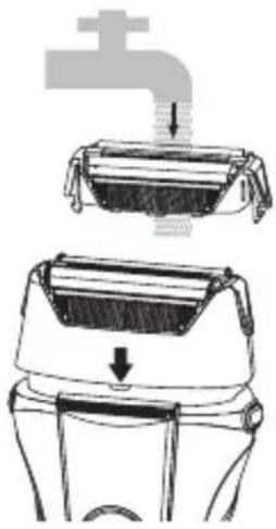 BEURER HR 7000 - Nettoyer le système de lame triple sous l'eau courante - 2