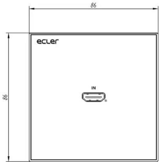 Ecler WPTI1CG2 - Schéma avec cotes - 2