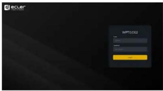 Ecler WPTI1CG2 - Configuration avec l'interface Web - 1