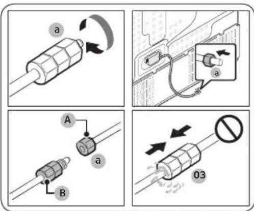 SAMSUNG RH69DG803ES9 - To connect the water filtering hose to the water line - 1