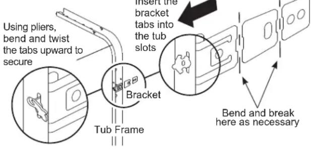 GE GDT550PGRBK - Install mounting brackets on sides if the countertop is granite or similar material that will not accept wood screws: - 1