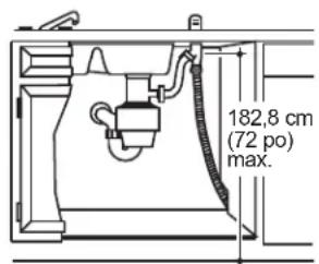 GE GDT550PGRBK - Méthode n° 1 – Coupure anti-refoulement avec raccord en T ou broyeur à déchets - 2