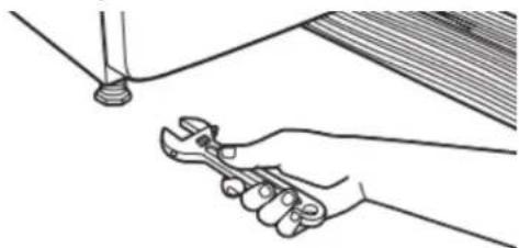 MAYTAG MED6205RSIL - Ajustement des pieds de nivellement - 1