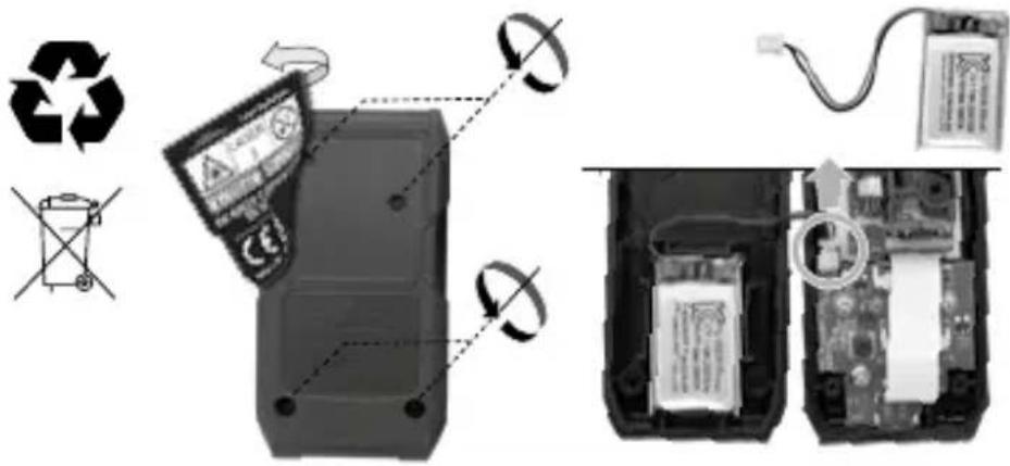 Laserliner LaserRange-Master Gi4 Mini - Изваждане на акумулаторния блок - 1