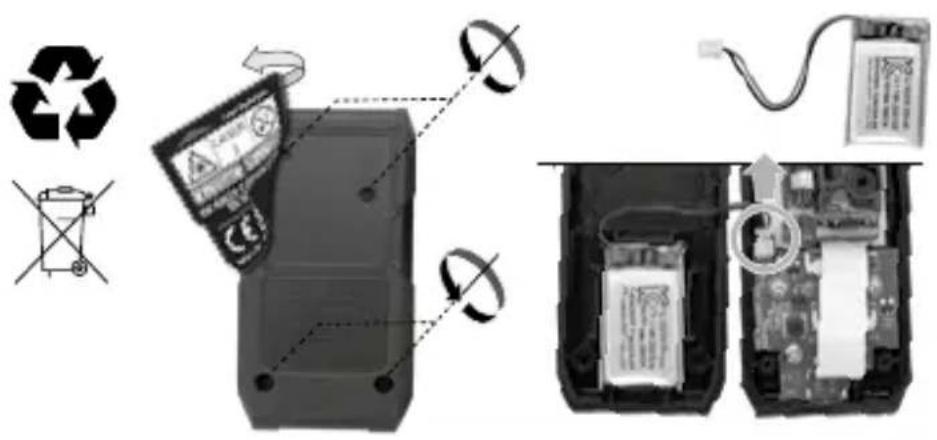 Laserliner LaserRange-Master Gi4 Mini - Akun irrottaminen - 1