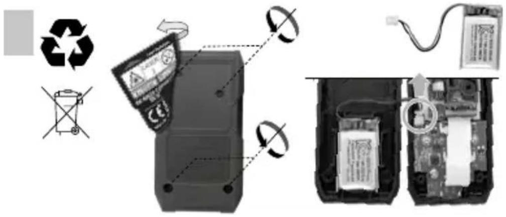 Laserliner LaserRange-Master Gi4 Mini - Removing the battery - 1