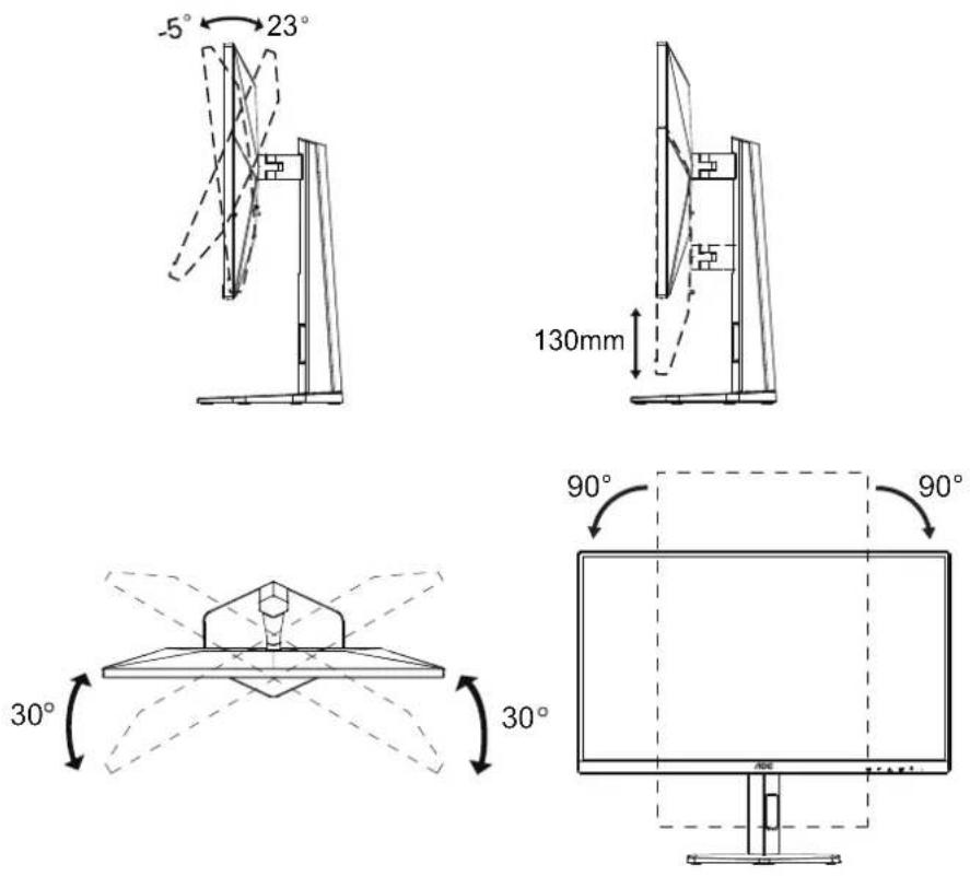 AOC Q27G4XND - Réglage de l'angle de visualisation - 1