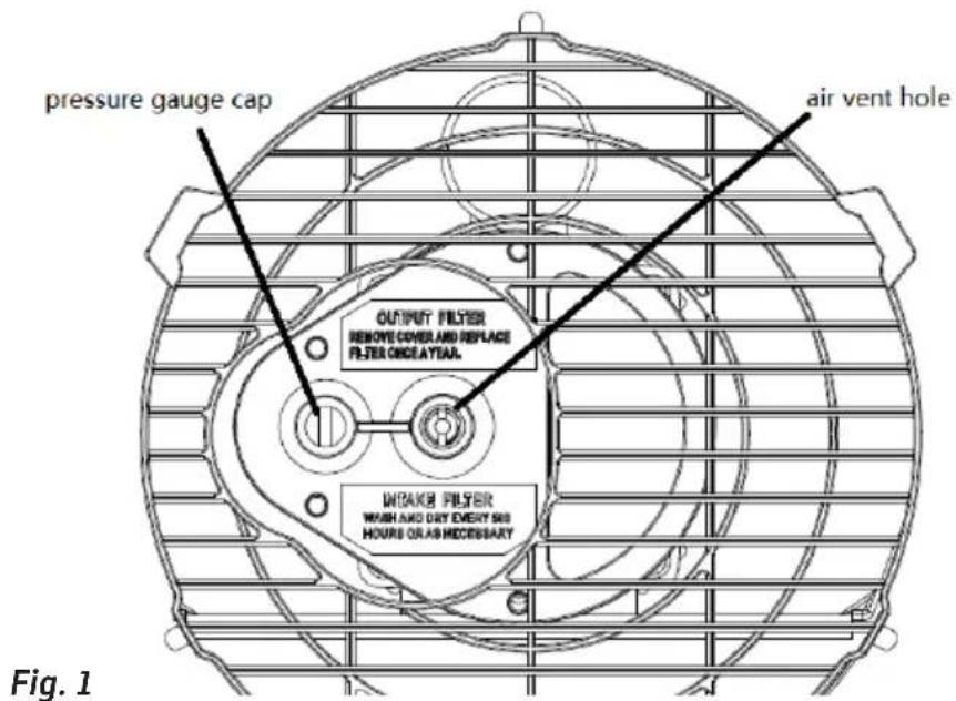Sonnenkönig Ventus Diesel 20 - Adjusting the compressor pressure - 1