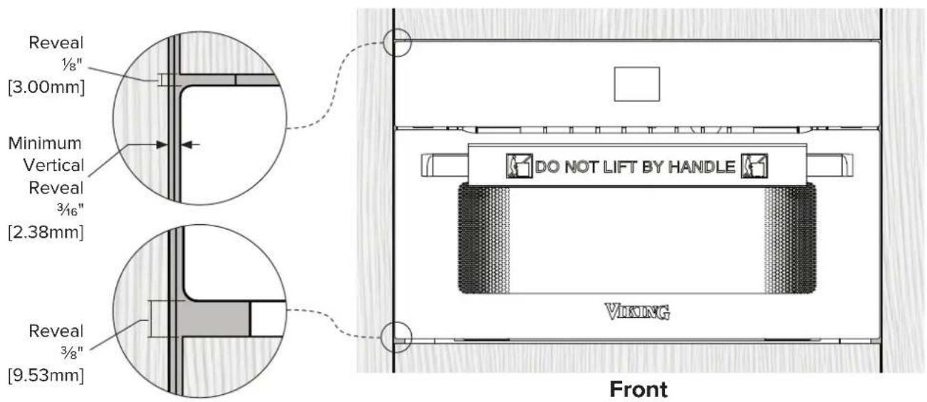 VIKING MVMSP6301BG - Cabinetry Specifications - Standalone - 2