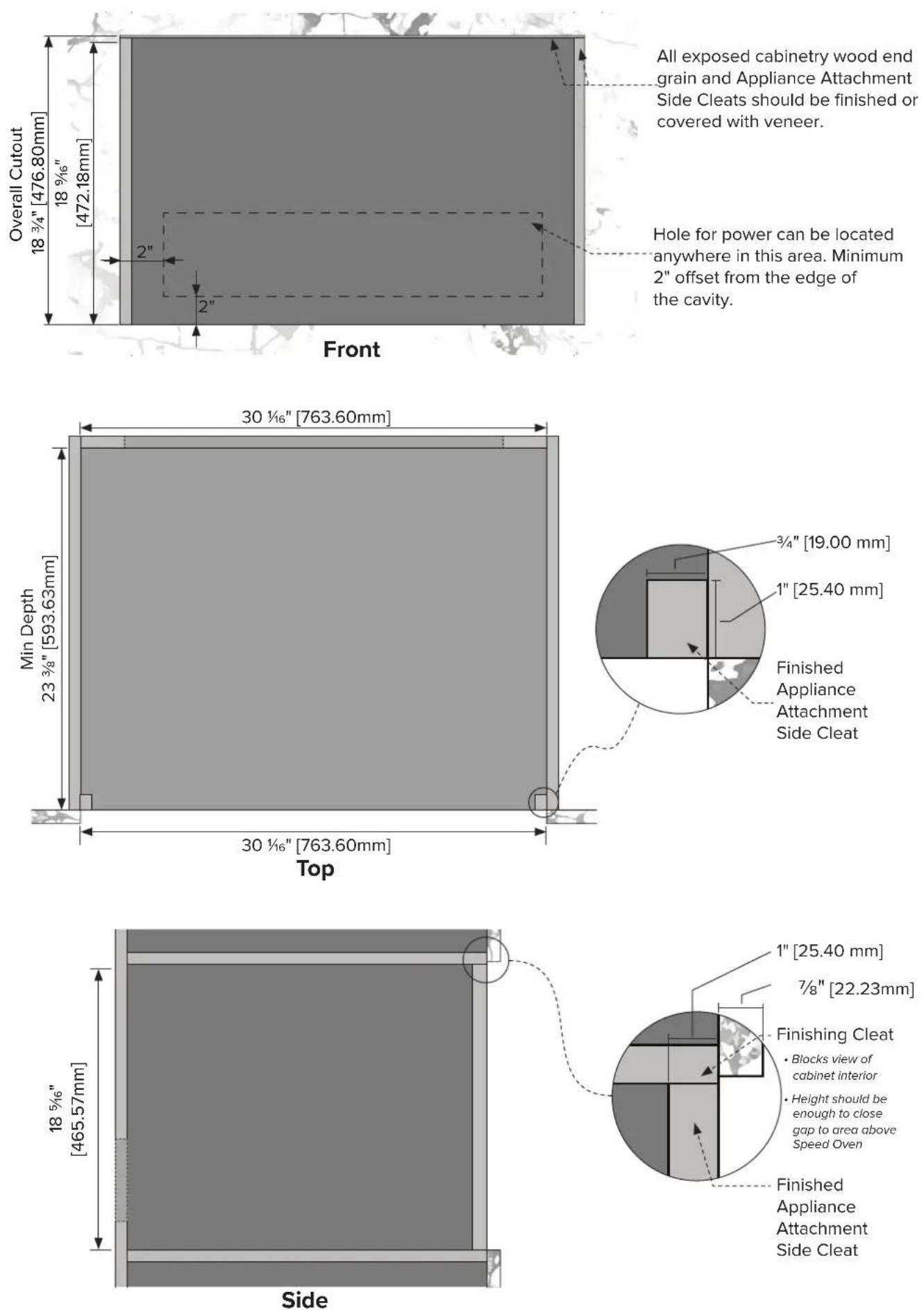 VIKING MVMSP6301BG - Cabinetry Specifications - Standalone - 5
