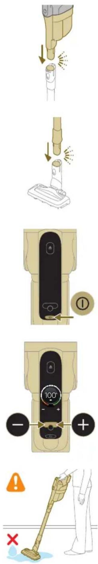 PHILIPS 9000 Series AquaTrio XW9465 - Përdorimi i fshesës me korrent - 3