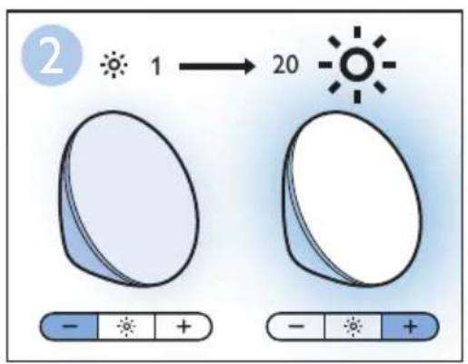 PHILIPS HF3532 - Ajuste del brillo de la pantalla Näytön kirkkauden asettaminen Réglage de la luminosité de l'afficheur - 5