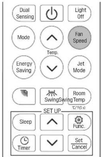 LG W09TI - Velocidade do ventilador - 1