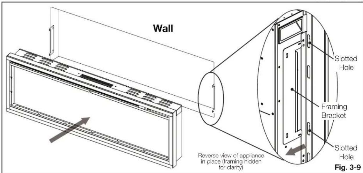 Napoleon Entice NEFL50CFH-1 - partially recessed installation - 3
