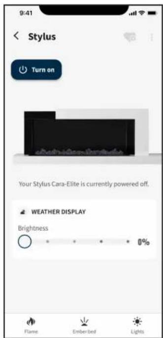 Napoleon Stylus Cara Elite NEFP32-5019W-IOT - informations d'affichage météo - 2
