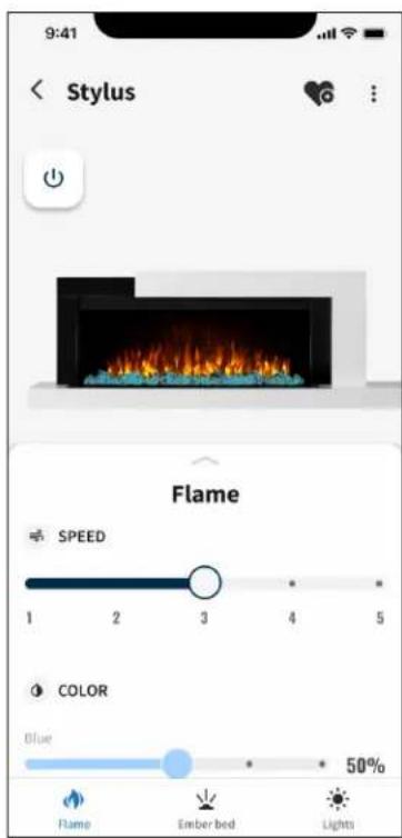 Napoleon Stylus Cara Elite NEFP32-5019W-IOT - réglage de la flamme - 1