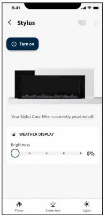 Napoleon Stylus Cara Elite NEFP32-5019W-IOT - weather display information - 2