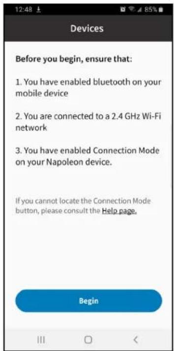Napoleon Stylus Cara Elite NEFP32-5019W-IOT - adding a device - 4