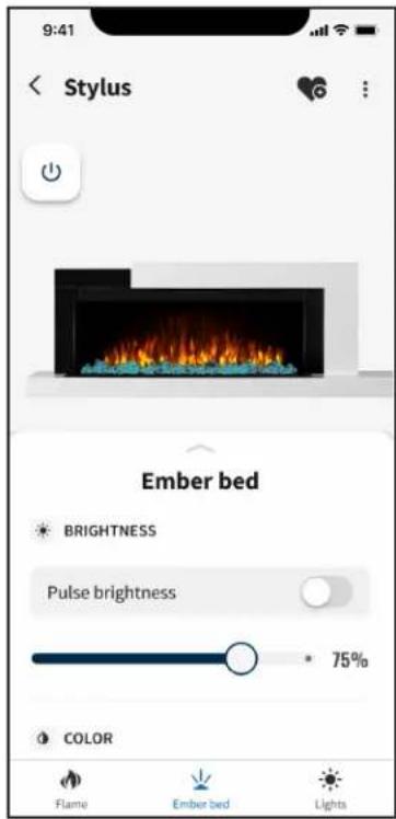 Napoleon Stylus Cara Elite NEFP32-5019W-IOT - ember bed setting - 1