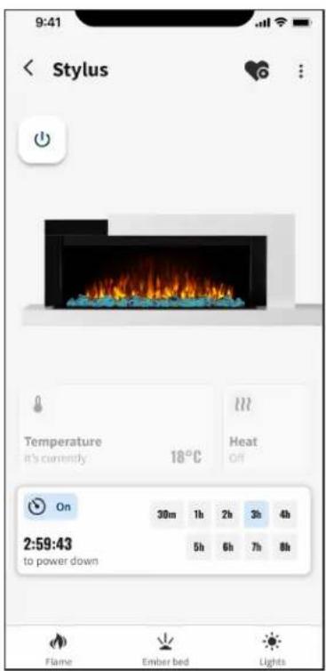 Napoleon Stylus Cara Elite NEFP32-5019W-IOT - timer settings - 2