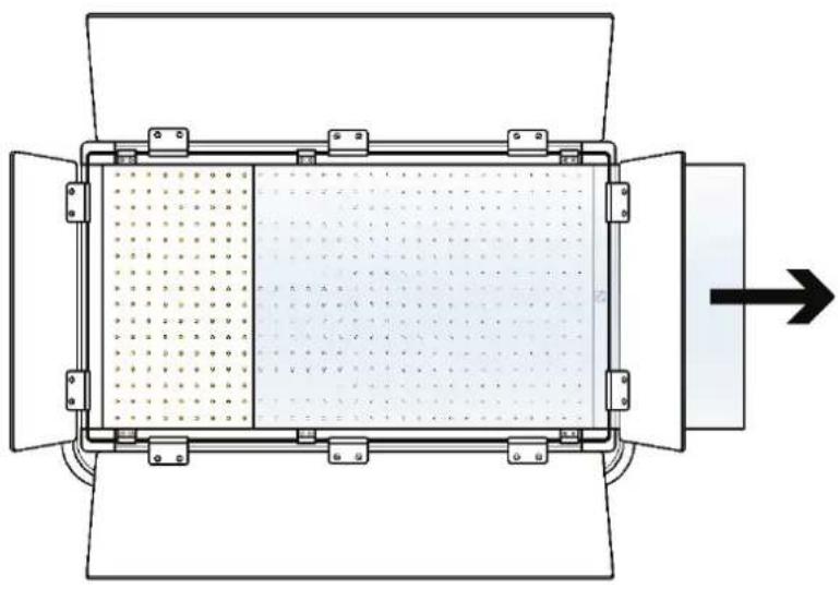 Dörr DLP-100W - Removing/attaching the diffuser panel - 1