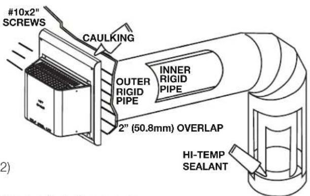 Napoleon Ascent BLX46 - horizontal air terminal installation - 1