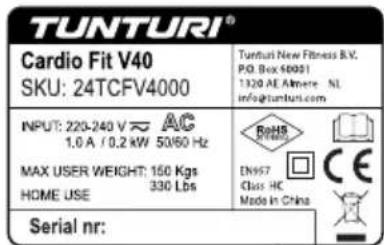 TUNTURI Cardio Fit V40 - Download Free Tunturi Training App - 3