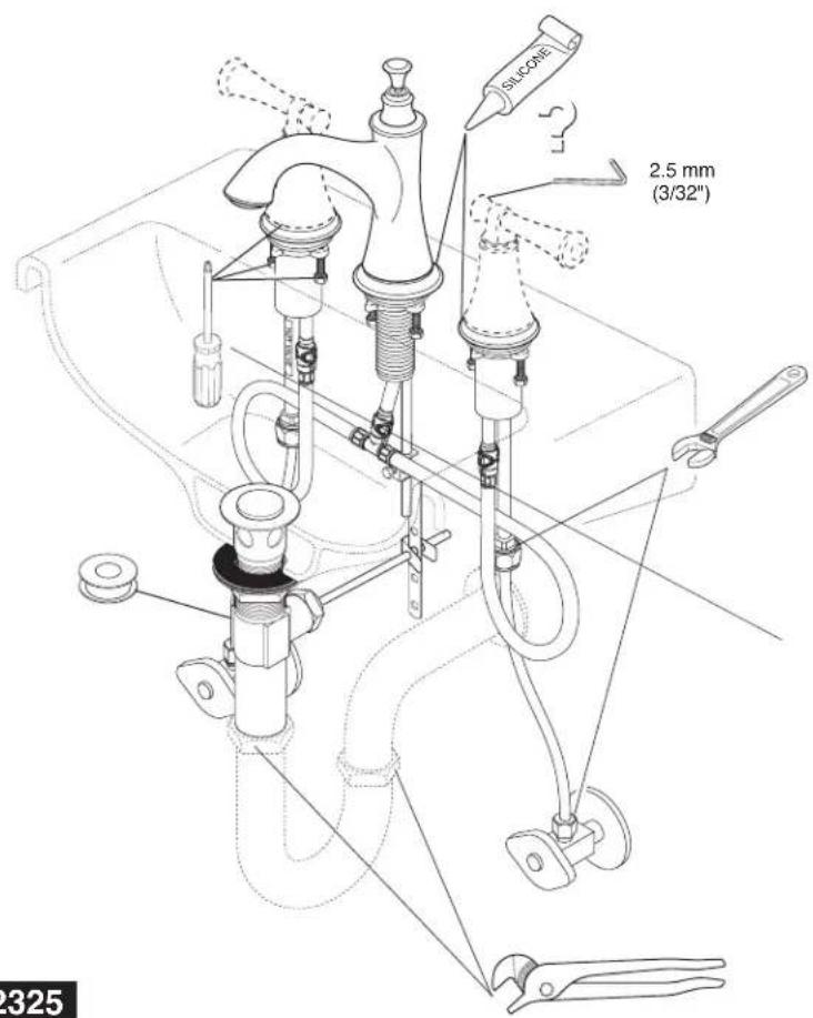 Brizo Baliza 65305LF-BNLHP - Pour installer votre robinet Brizo® facilement, vous devez: - 1