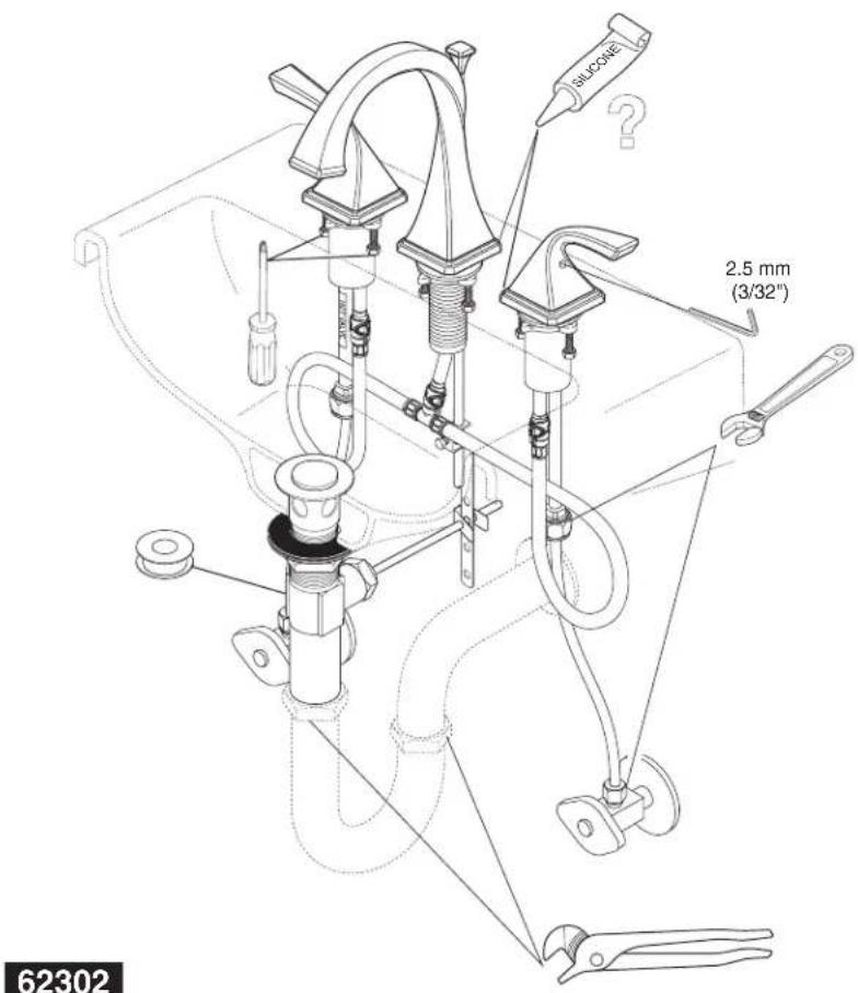 Brizo Virage 65330LF-BN - Pour installer votre robinet Brizo® facilement, vous devez: - 1