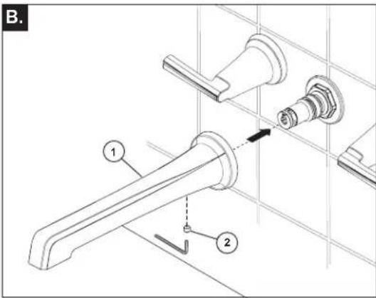 Brizo Levoir T65898LF-BNXLHP - INSTALLEZ LES MANETTES (NOTE: Handles vendu séparément) - 3