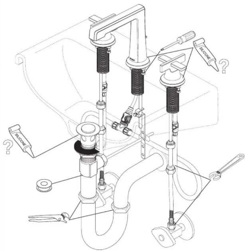 Brizo Levoir 65398LF-BNXLHP-ECO - Pour installer votre robinet Brizo® facilement, vous devez: - 1