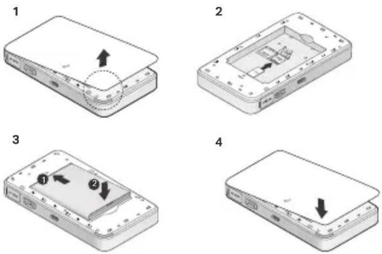 TP-LINK Deco M8550 - Install the SIM Card and Battery - 1