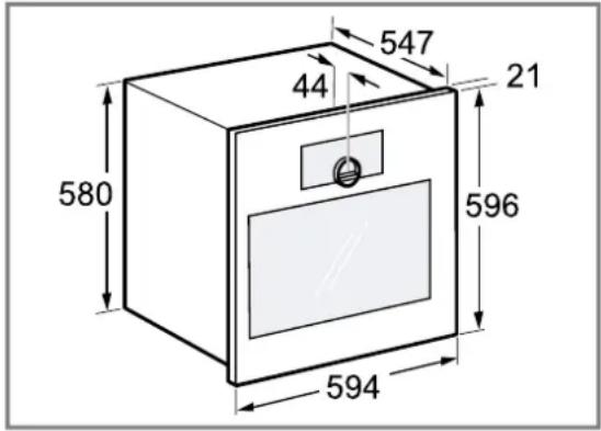 GAGGENAU GO251100 - Dimensions de l'appareil - 1