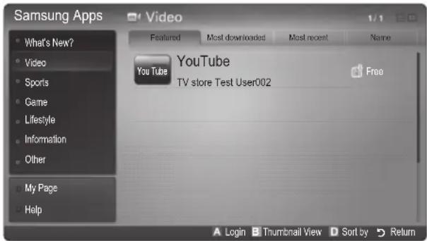 SAMSUNG UE46C9005ZW - Samsung Apps - 1