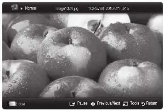 SAMSUNG UE46C9005ZW - Viewing a Photo (or Slide Show) - 1