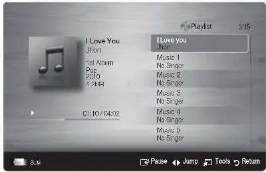 SAMSUNG UE46C9005ZW - Playing Music - 1