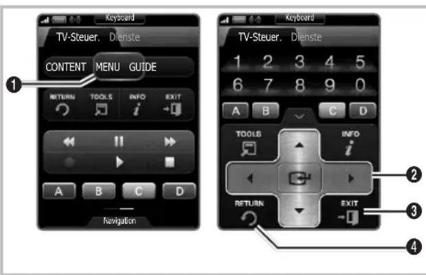 SAMSUNG UE46C9005ZW - Navigieren in den Menüs - 1
