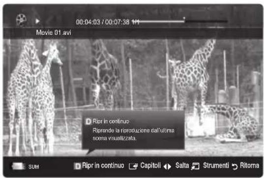 SAMSUNG UE46C9005ZW - Riproduzione di contenuti registrati o continua di filmati (Riprendi riprod.) - 1