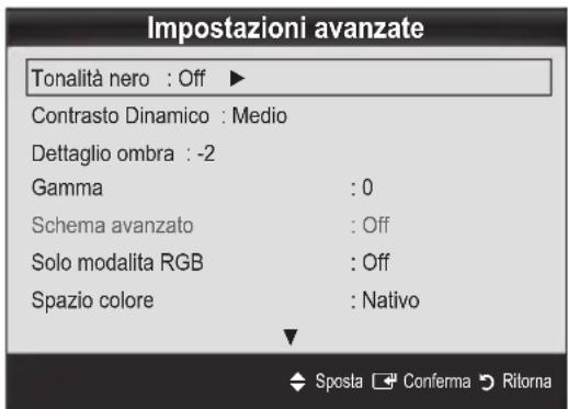 SAMSUNG UE46C9005ZW - Impostazioni avanzate - 1