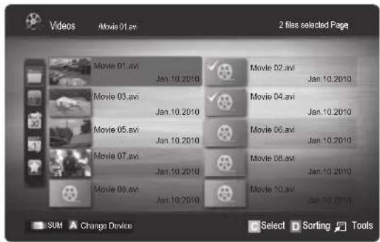 SAMSUNG UE46C9005ZW - Playing the recorded TV/video/music/photo file group - 1