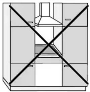 MIELE KMDA 7676-1 FL - Distance de sécurité derrière et sur le côté de la table de cuisson - 1