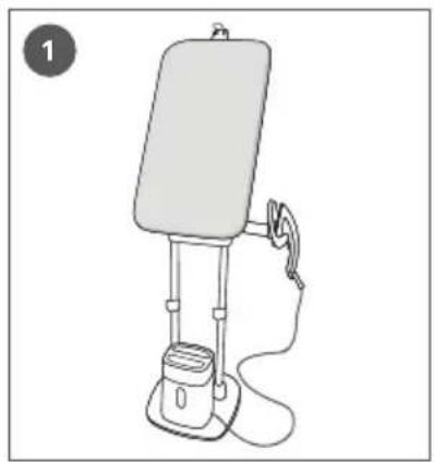 CALOR Ixeo QT1020 - Bügelbrett in die waagerechte Position bringen / De strijkplank naar de horizontale positie brengen - 1